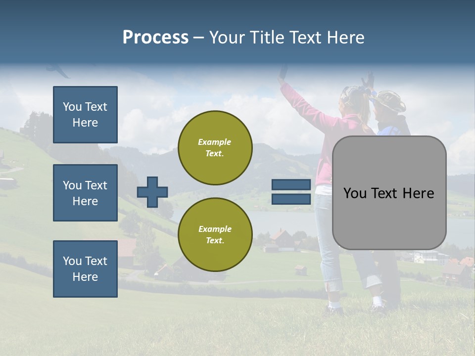 Trekking Hiking People PowerPoint Template
