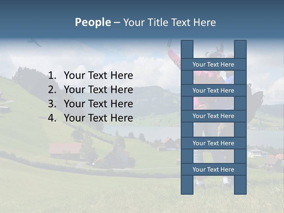 Trekking Hiking People PowerPoint Template