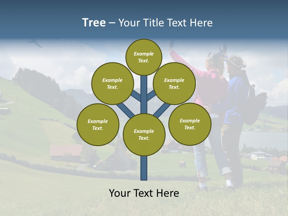 Trekking Hiking People PowerPoint Template