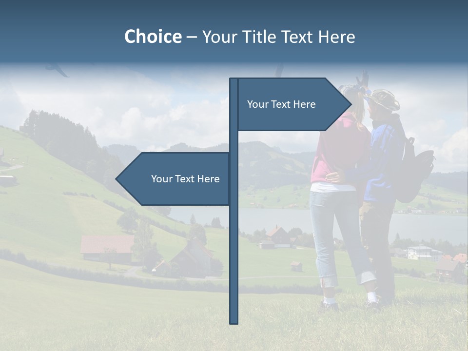 Trekking Hiking People PowerPoint Template