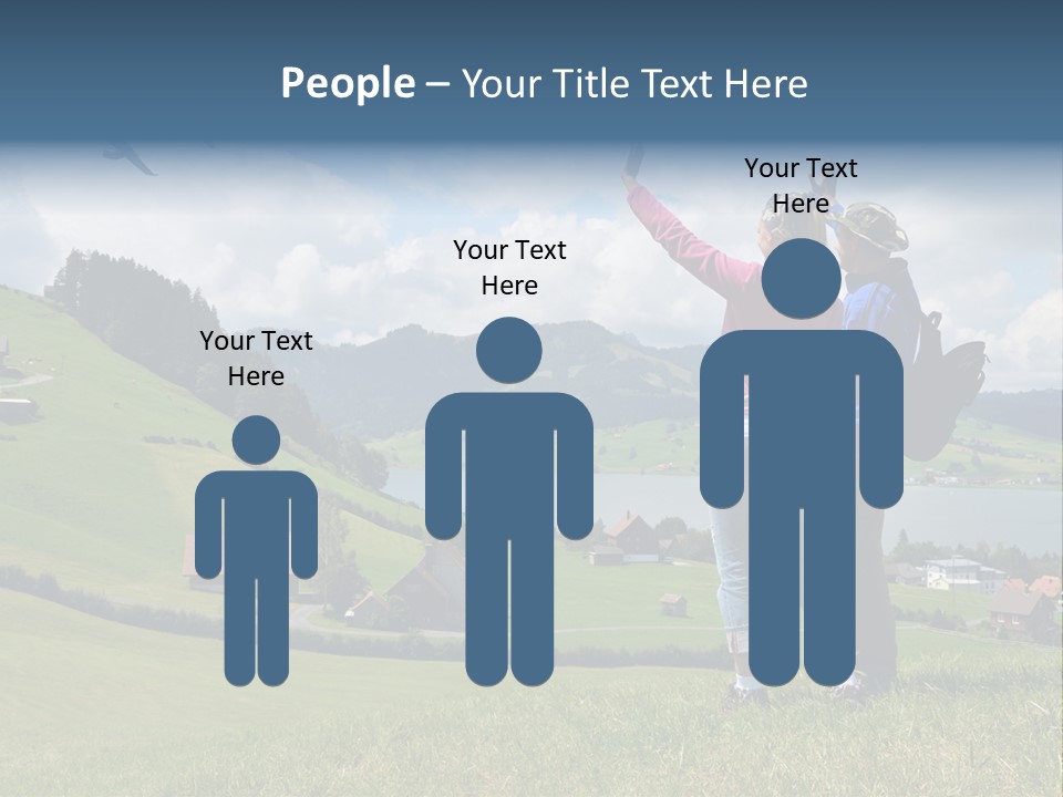 Trekking Hiking People PowerPoint Template