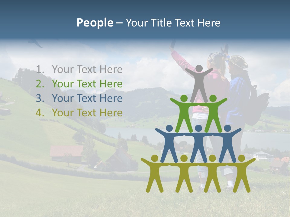 Trekking Hiking People PowerPoint Template