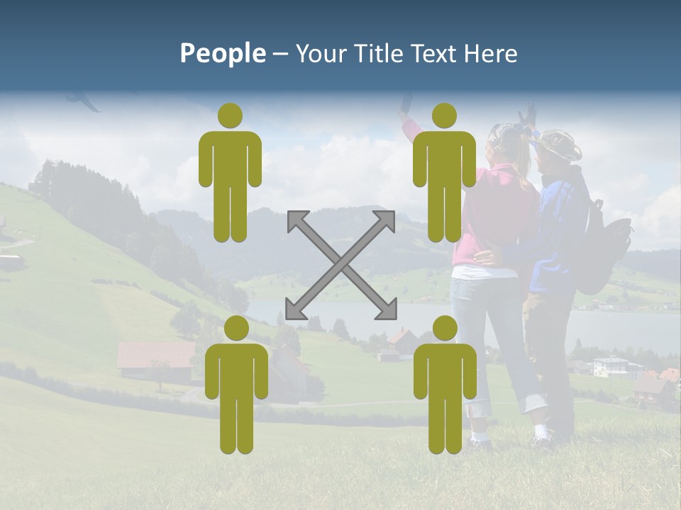 Trekking Hiking People PowerPoint Template