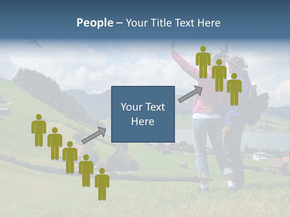 Trekking Hiking People PowerPoint Template
