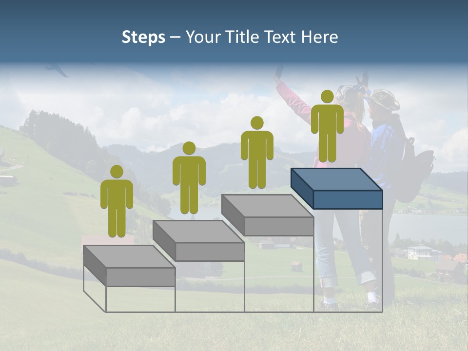Trekking Hiking People PowerPoint Template
