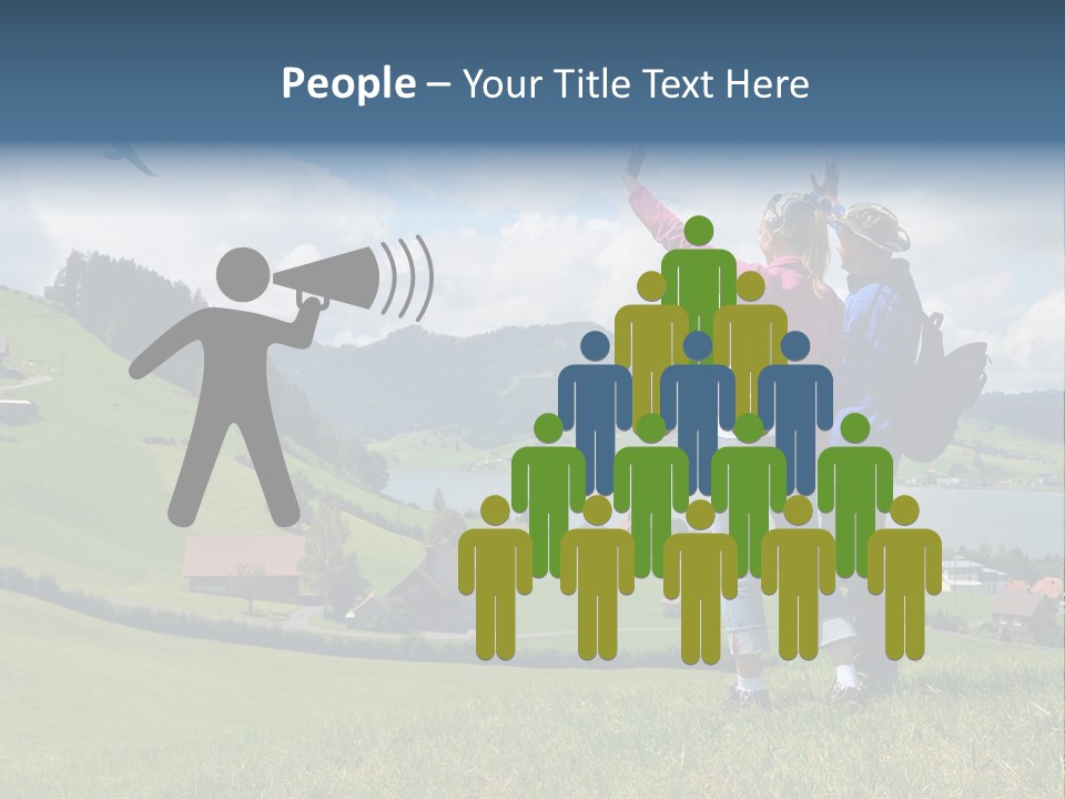 Trekking Hiking People PowerPoint Template
