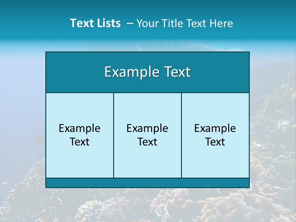 Underwater Clear Sunny PowerPoint Template