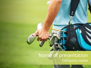 Golf Club Recreation Cropped PowerPoint Template