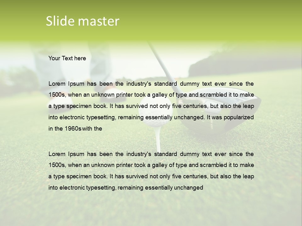 Fairway  Man PowerPoint Template