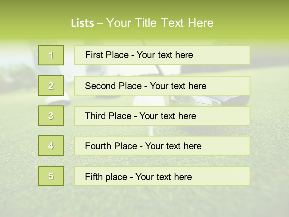 Fairway  Man PowerPoint Template