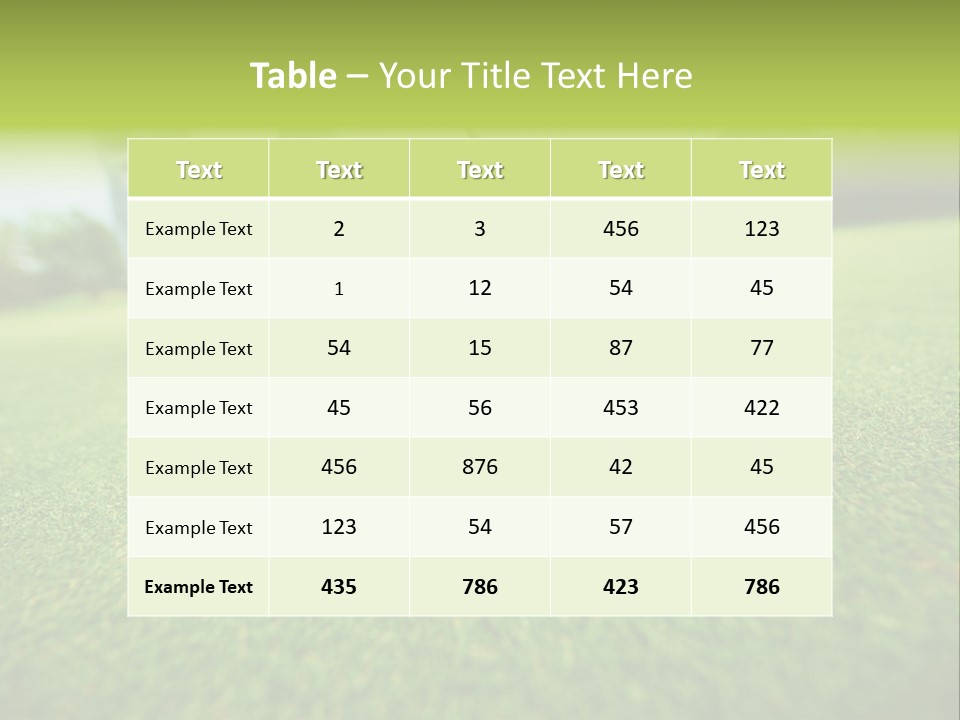 Fairway  Man PowerPoint Template