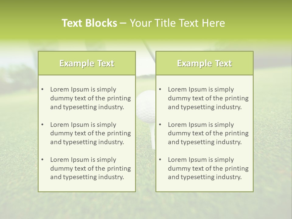 Fairway  Man PowerPoint Template