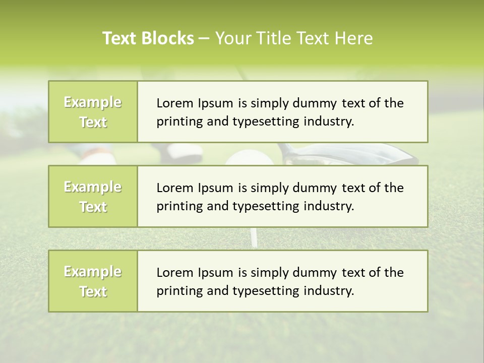Fairway  Man PowerPoint Template