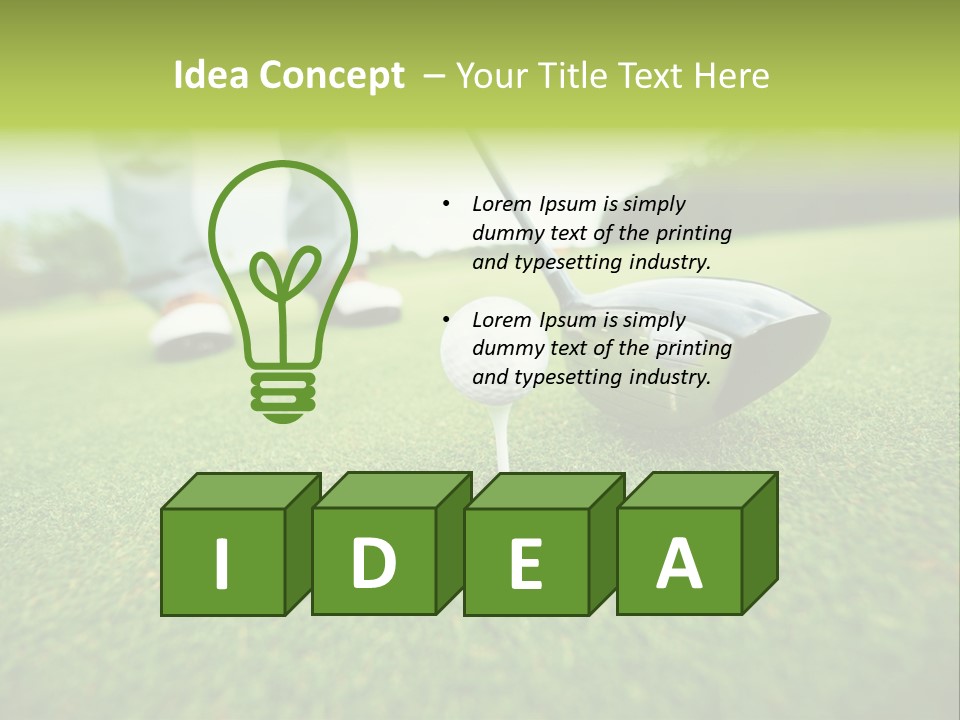 Fairway  Man PowerPoint Template