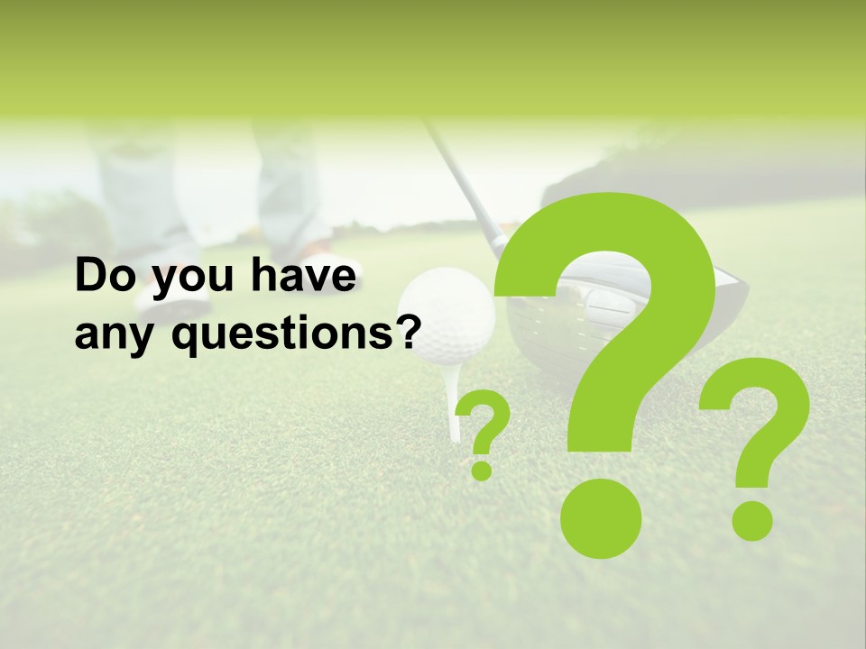 Fairway  Man PowerPoint Template