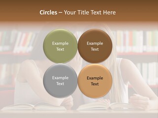 People Library Teenage Girls PowerPoint Template