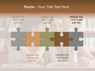 People Library Teenage Girls PowerPoint Template