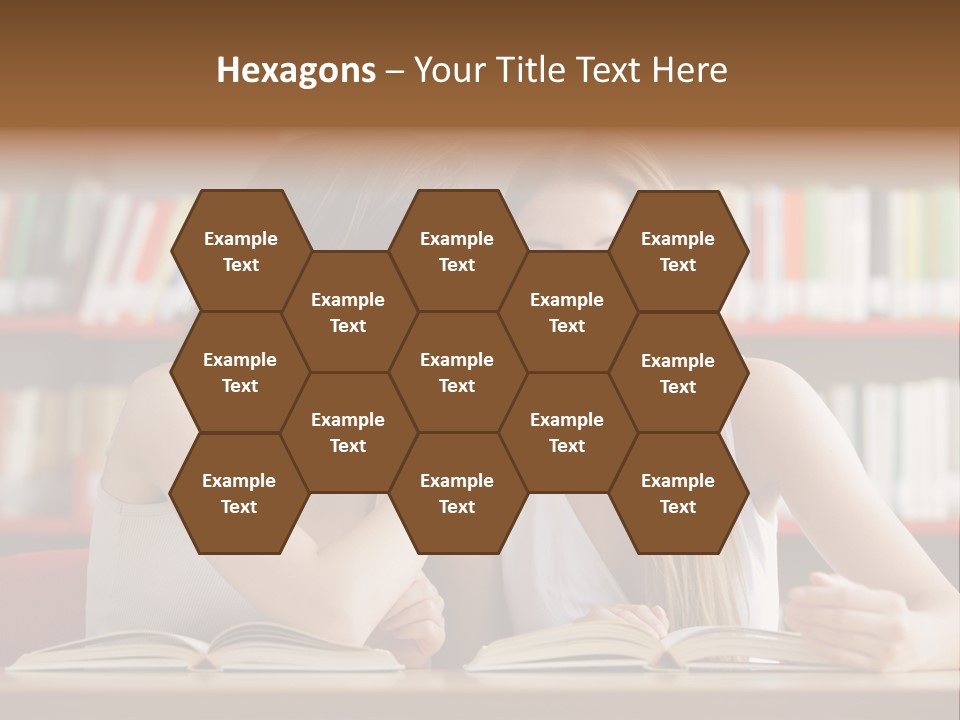 People Library Teenage Girls PowerPoint Template