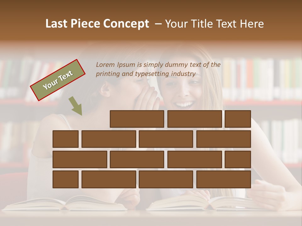 People Library Teenage Girls PowerPoint Template