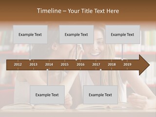 People Library Teenage Girls PowerPoint Template