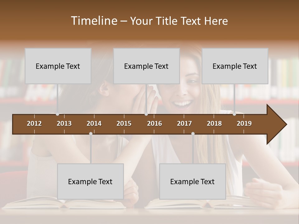 People Library Teenage Girls PowerPoint Template