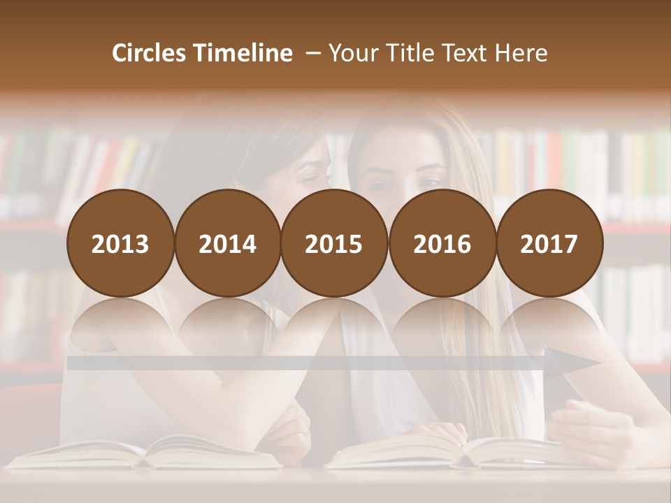 People Library Teenage Girls PowerPoint Template