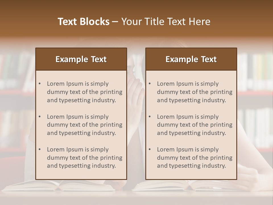 People Library Teenage Girls PowerPoint Template
