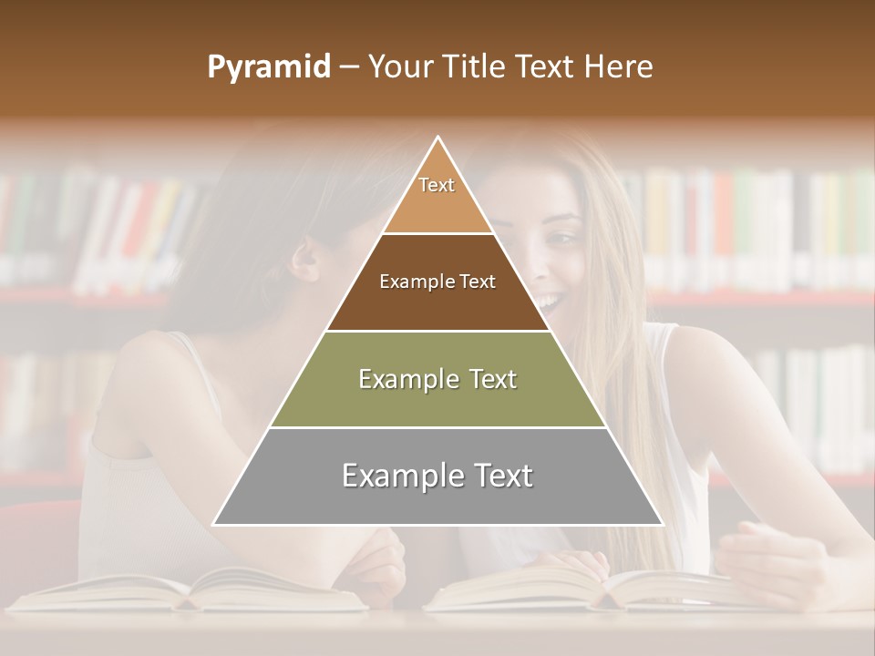 People Library Teenage Girls PowerPoint Template