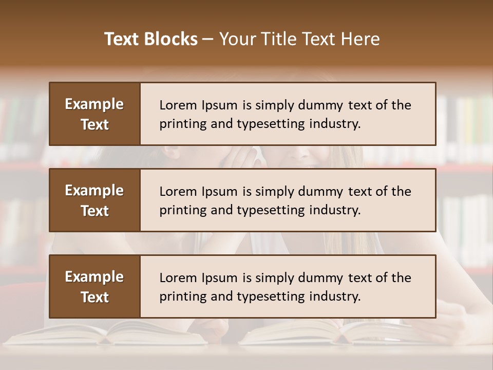 People Library Teenage Girls PowerPoint Template
