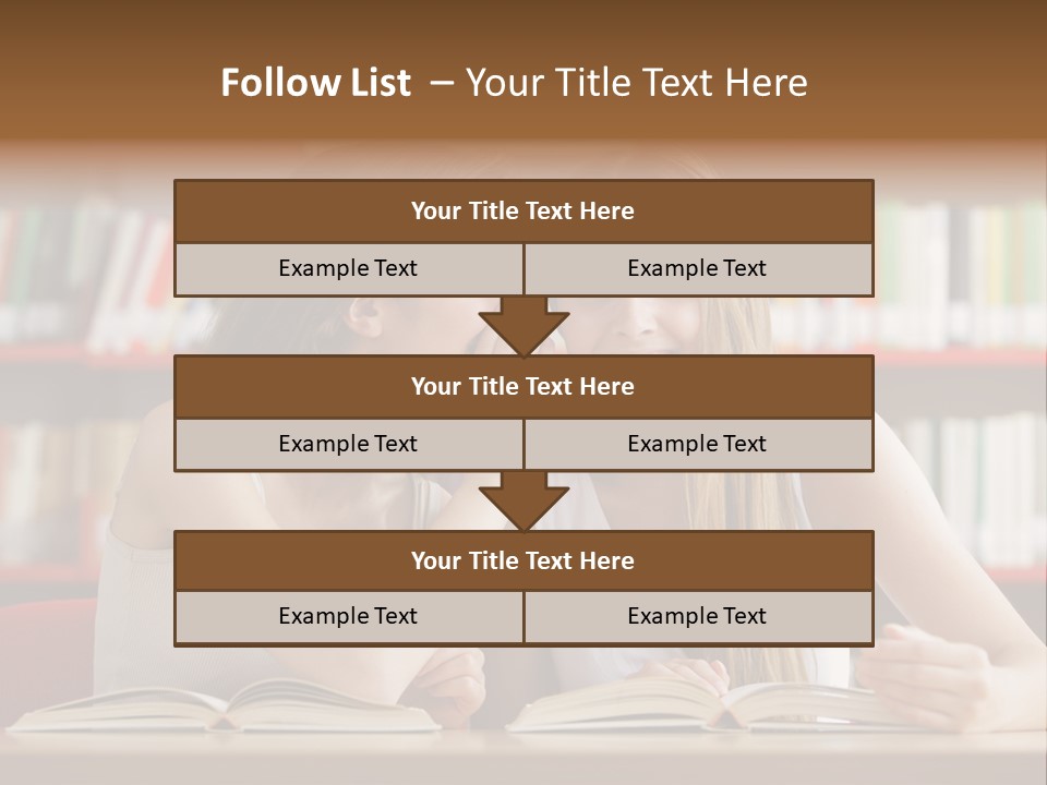 People Library Teenage Girls PowerPoint Template