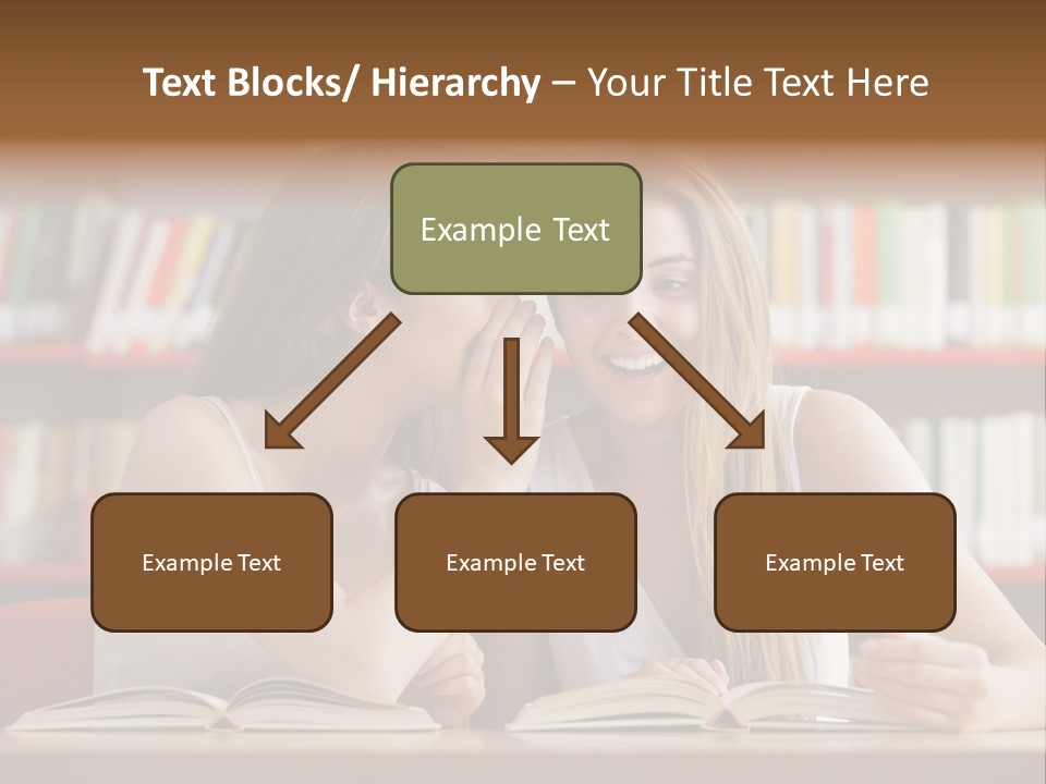 People Library Teenage Girls PowerPoint Template