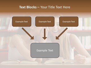 People Library Teenage Girls PowerPoint Template
