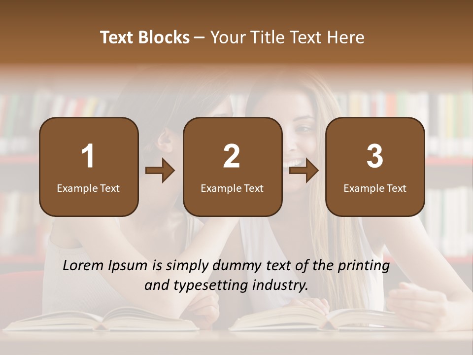 People Library Teenage Girls PowerPoint Template