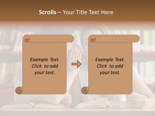 People Library Teenage Girls PowerPoint Template