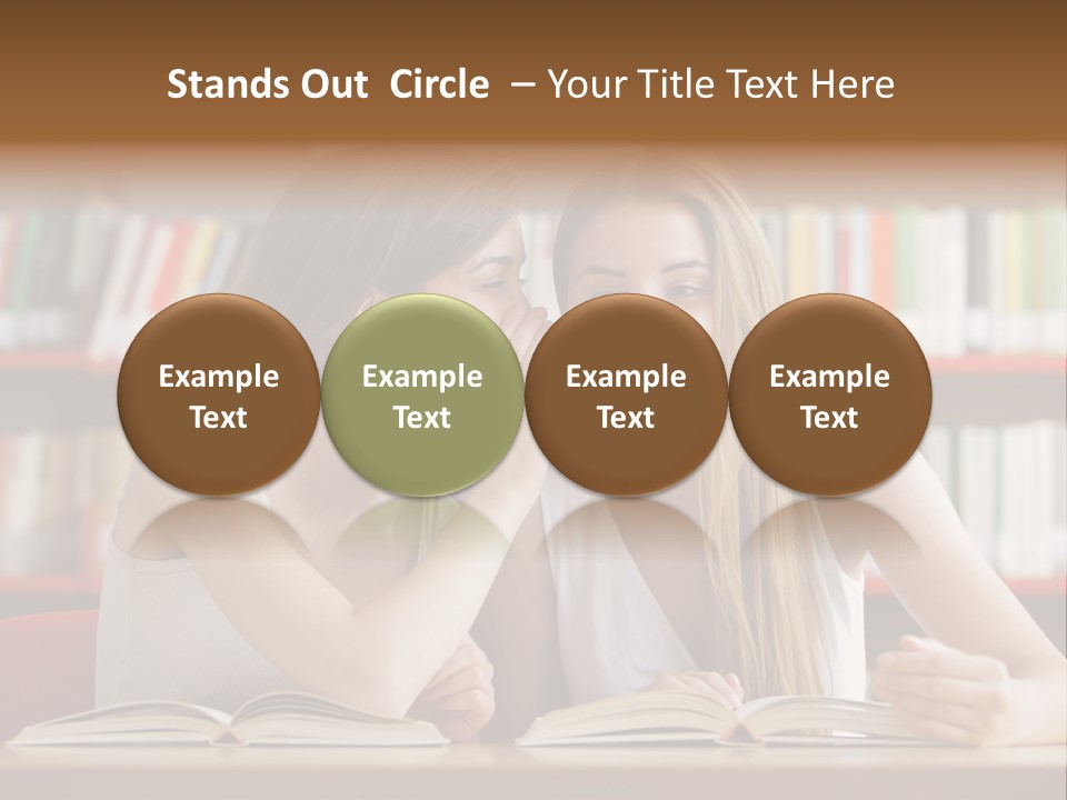 People Library Teenage Girls PowerPoint Template