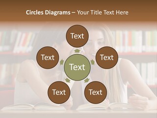 People Library Teenage Girls PowerPoint Template
