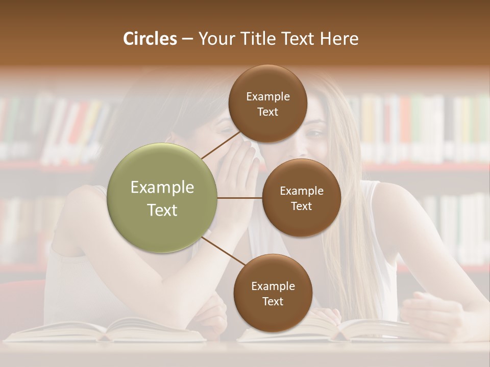 People Library Teenage Girls PowerPoint Template