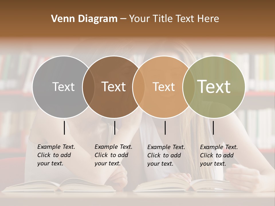 People Library Teenage Girls PowerPoint Template