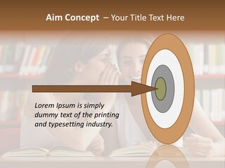 People Library Teenage Girls PowerPoint Template