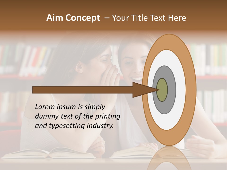 People Library Teenage Girls PowerPoint Template