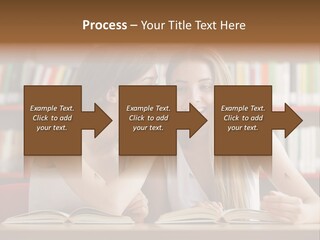 People Library Teenage Girls PowerPoint Template