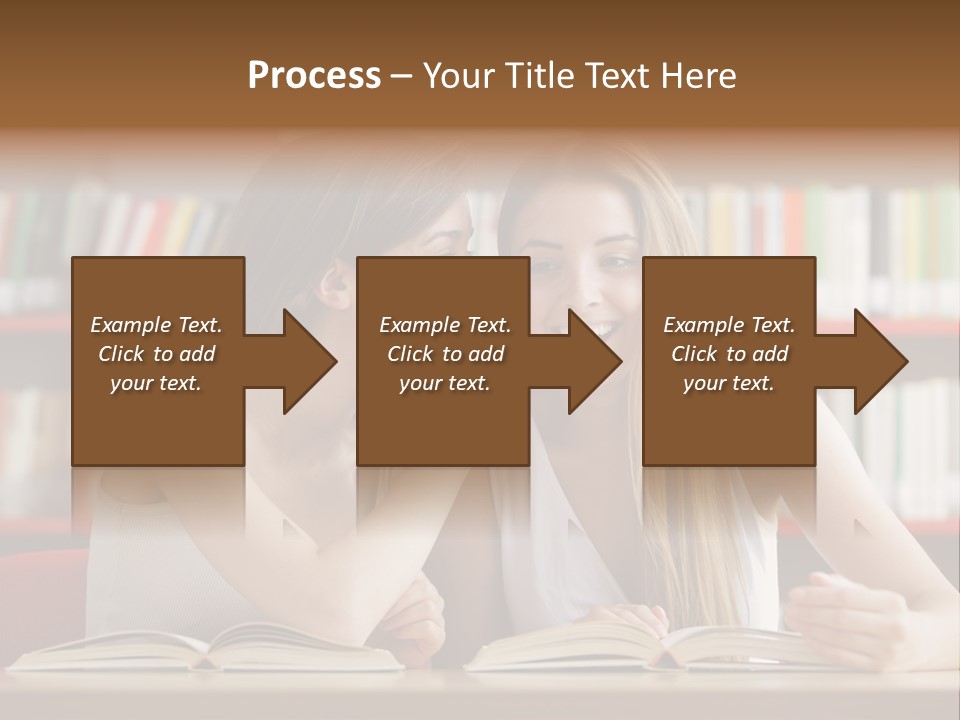 People Library Teenage Girls PowerPoint Template