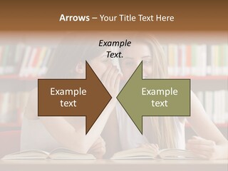 People Library Teenage Girls PowerPoint Template