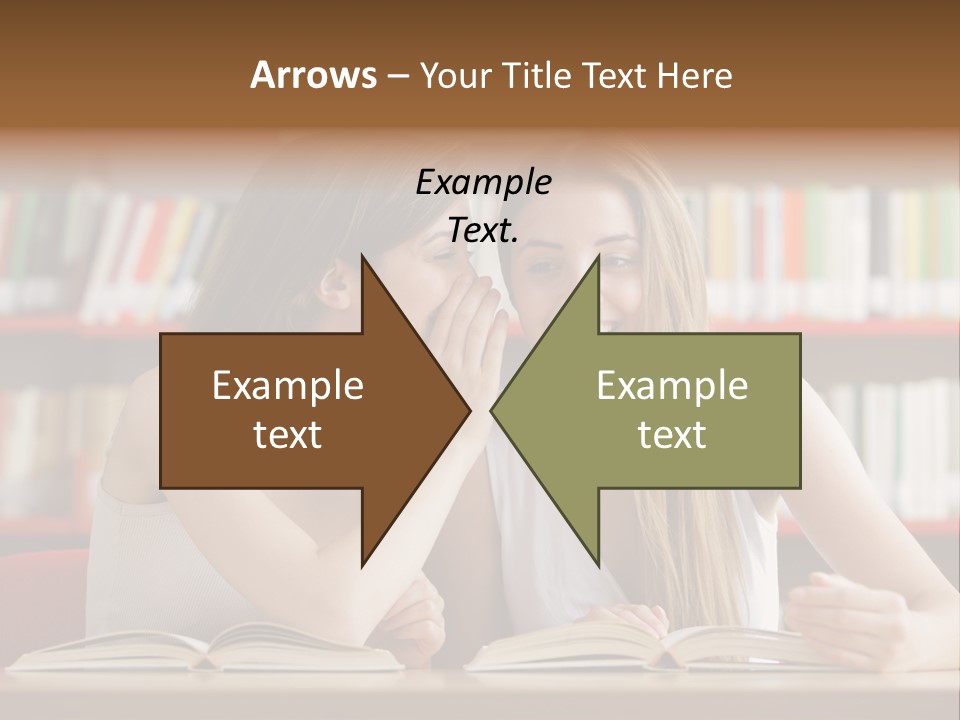 People Library Teenage Girls PowerPoint Template