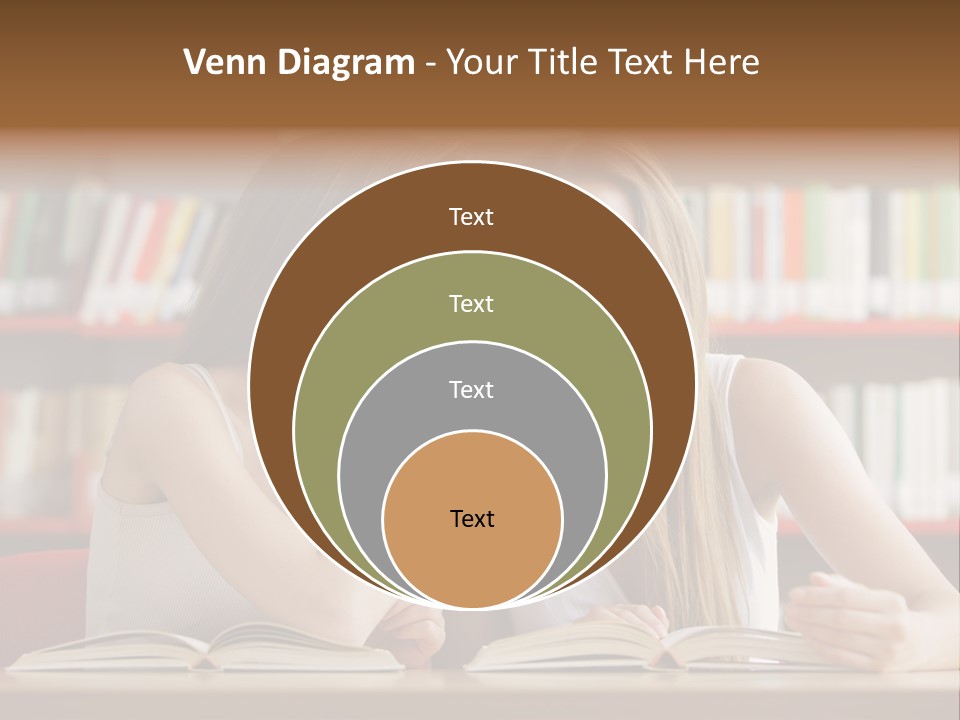 People Library Teenage Girls PowerPoint Template