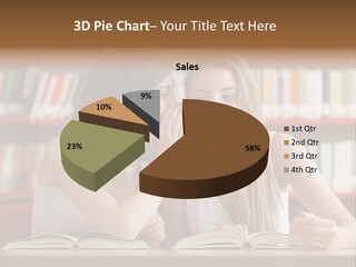 People Library Teenage Girls PowerPoint Template