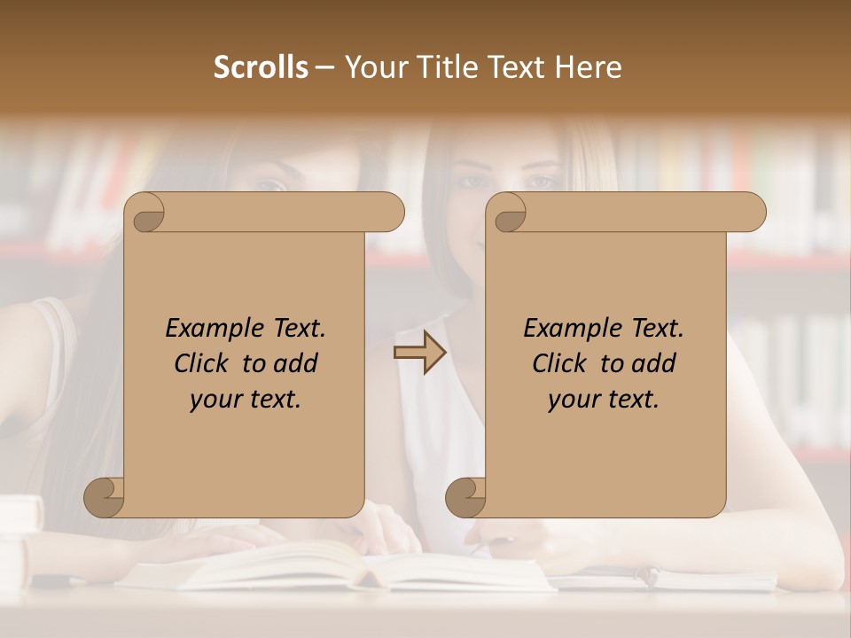 Long Hair Photography Horizontal PowerPoint Template