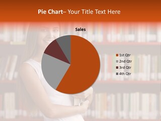 Library Bookshelf Long Hair PowerPoint Template