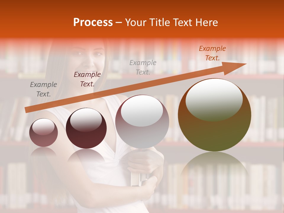 Library Bookshelf Long Hair PowerPoint Template