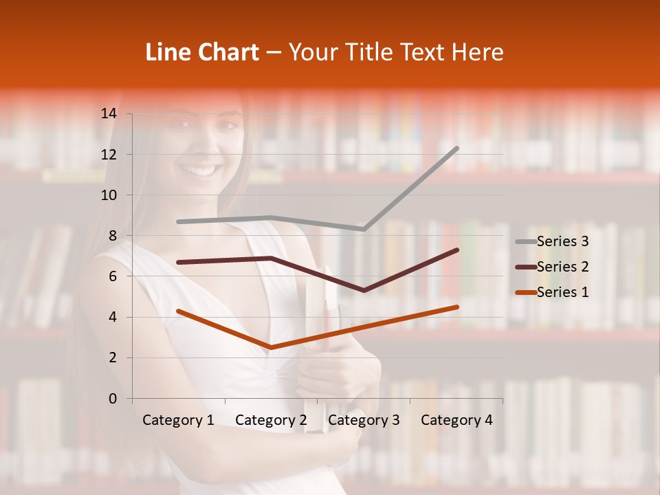 Library Bookshelf Long Hair PowerPoint Template